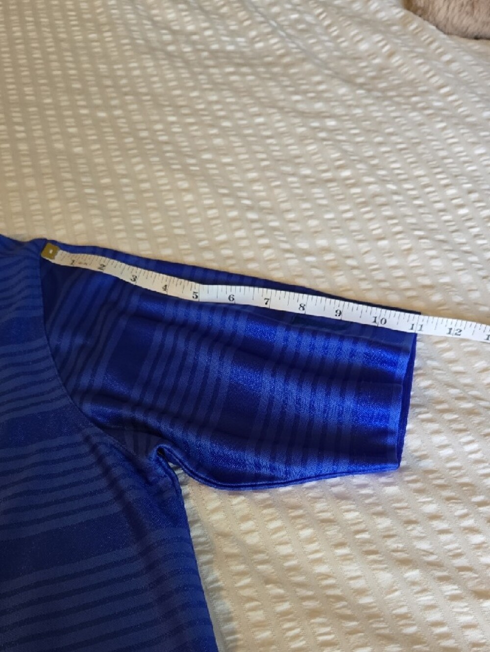 Antigua Nwt Blue Horizontal Stripe Golf Polo Short Sleeve Size Small - Picture 9 of 10